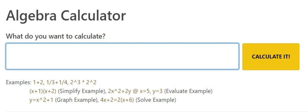 algebra math calculator mathpapa