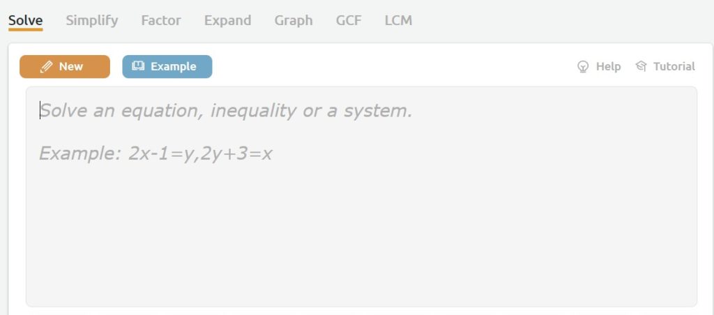 algebra math calculator quickmath