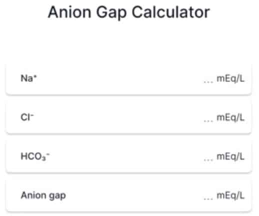 anion gap calcon