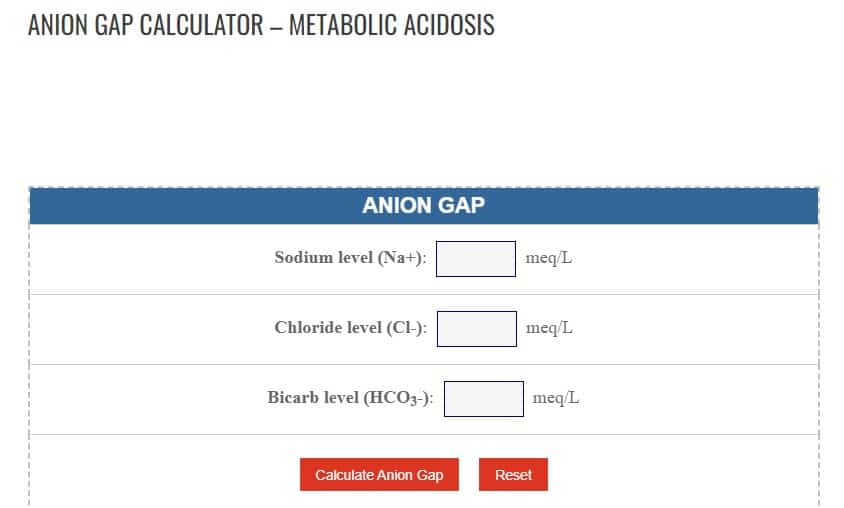 anion gap global rph