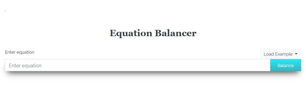 balance chemical equation calculator equation balancer