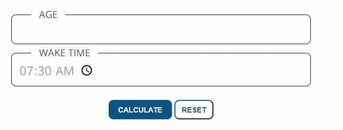 bedtime calculator sleep education