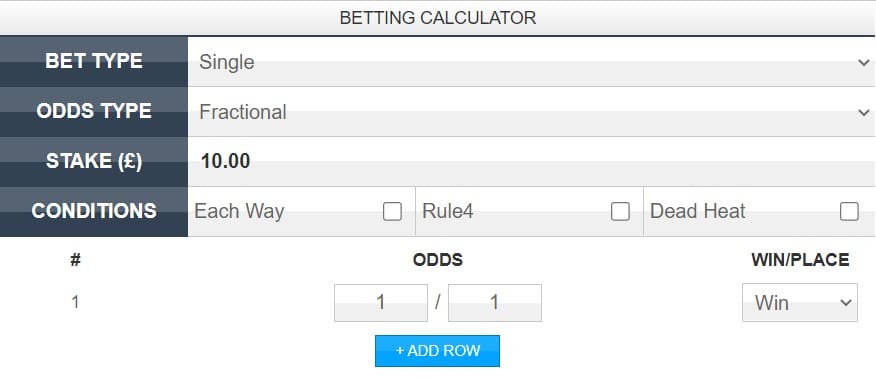 best odds payout calculator timeform