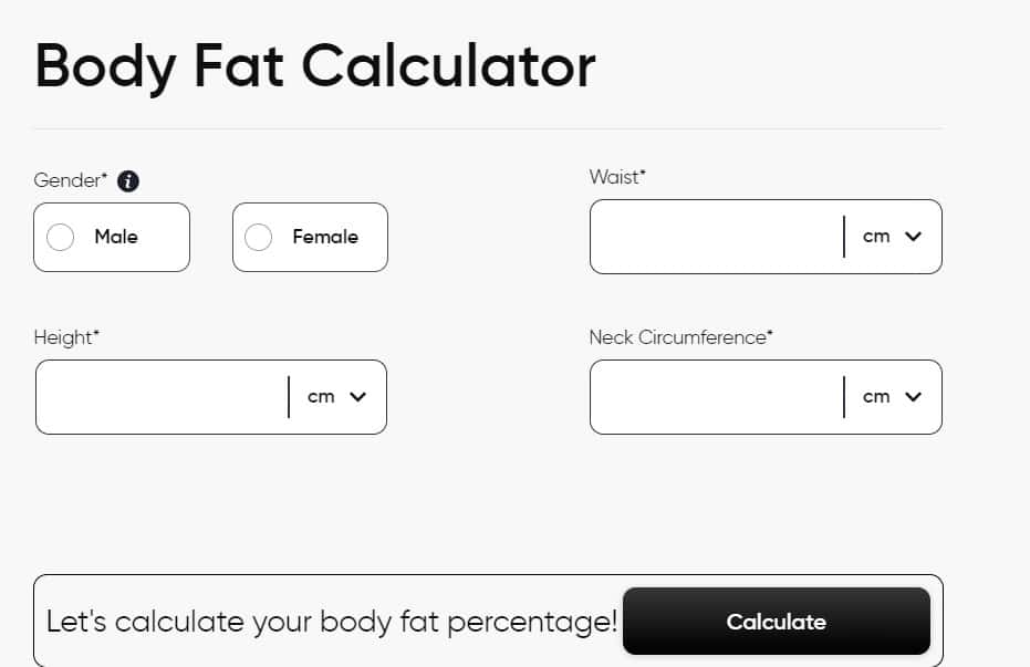 fat percentage calculator fittr