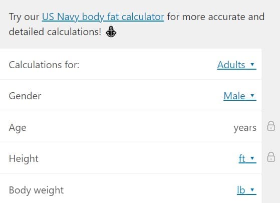 fat percentage calculator omnicalculator