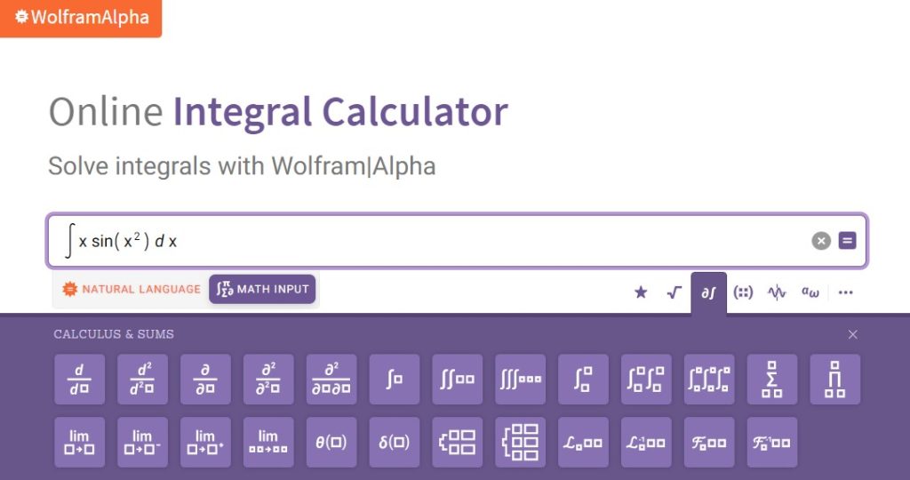 fundamental theorem of calculus wolframalpha