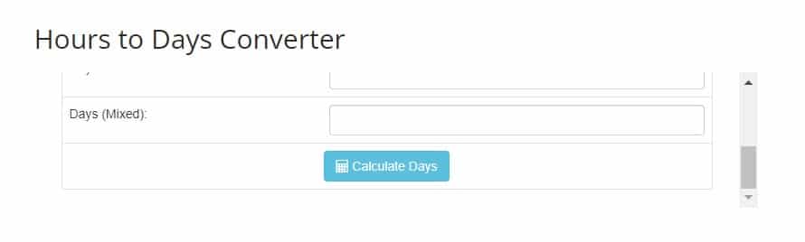 hours to days calculator dqydj