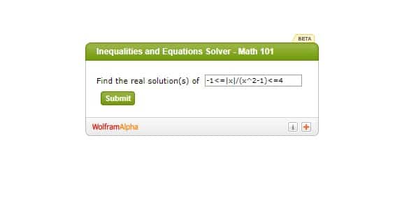 inequality wolframalpha