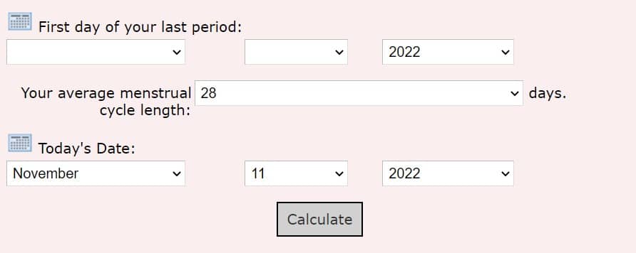 late period calculator my monthly cycles