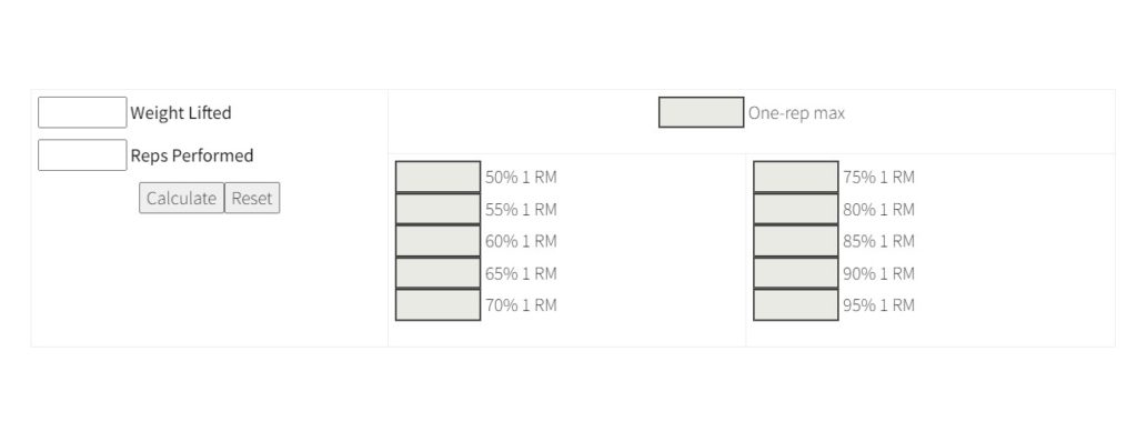 orm calculator exrx