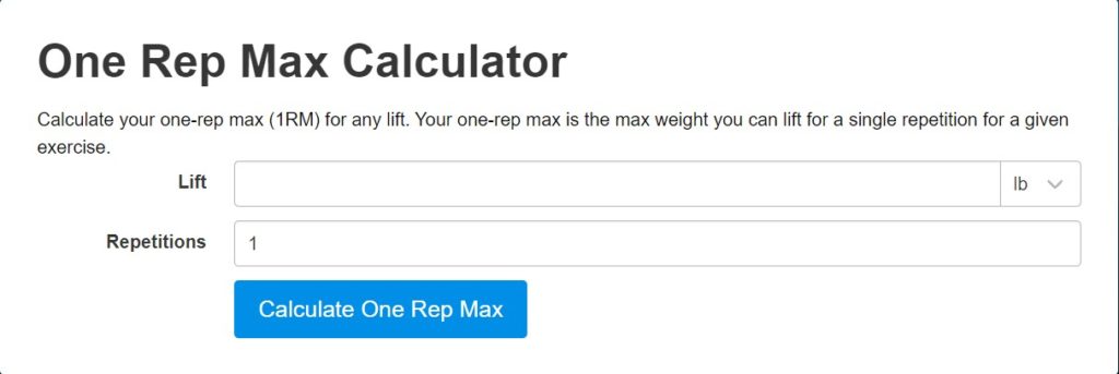 orm calculator strength level