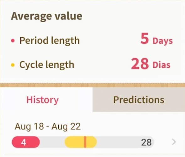 period calculator simple design