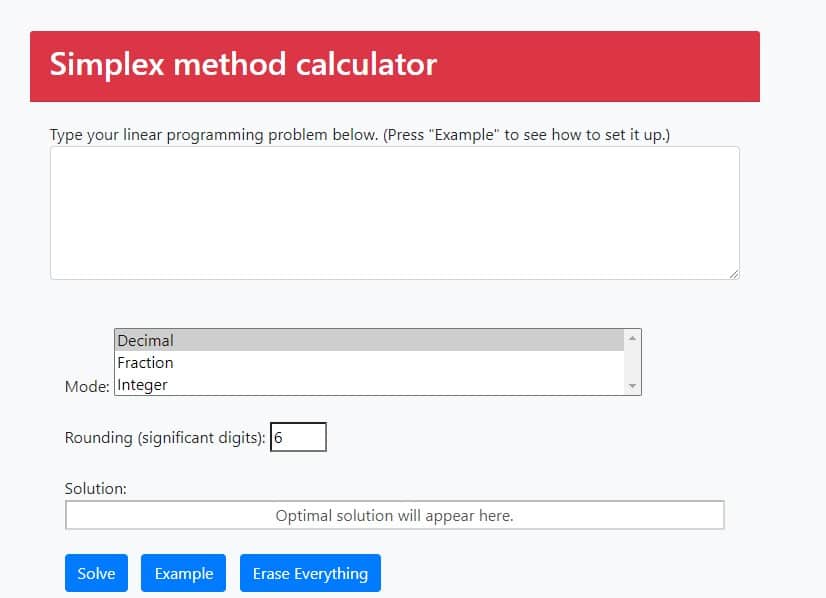 simplex calculator mathauditor