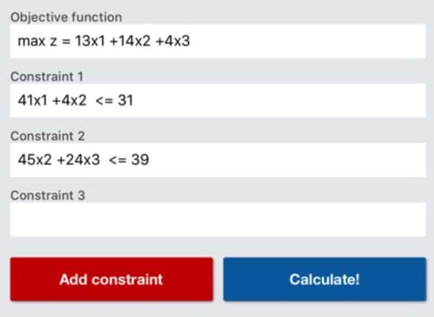 simplex calculator sotaque