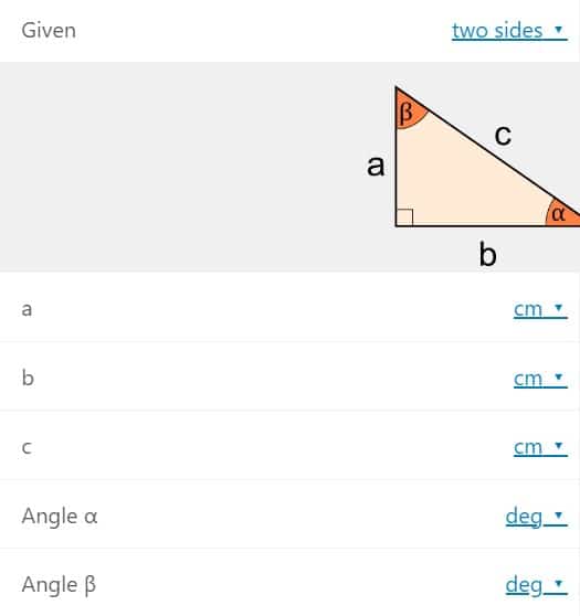 solve the triangle calculator omnicalculator