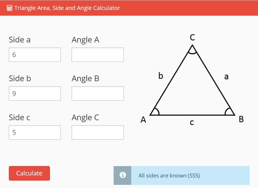 solve the triangle my calculators