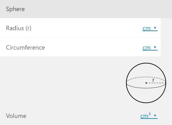 volume of sphere calculator omnicalculator