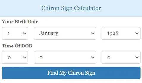chiron calculator ezineastrology