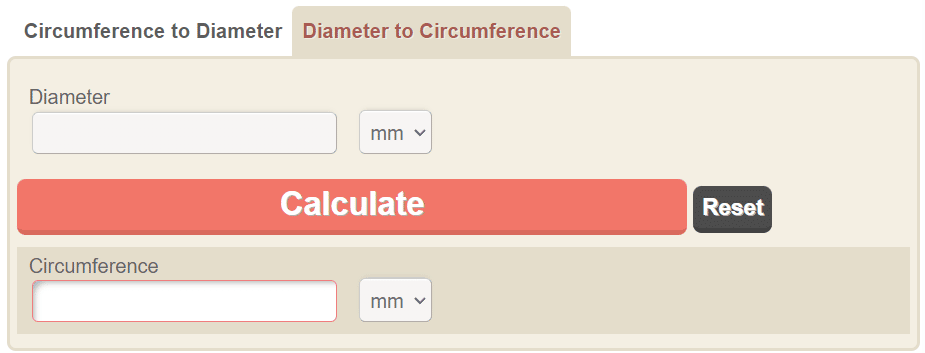 diameter to circumference calculator easy calculation