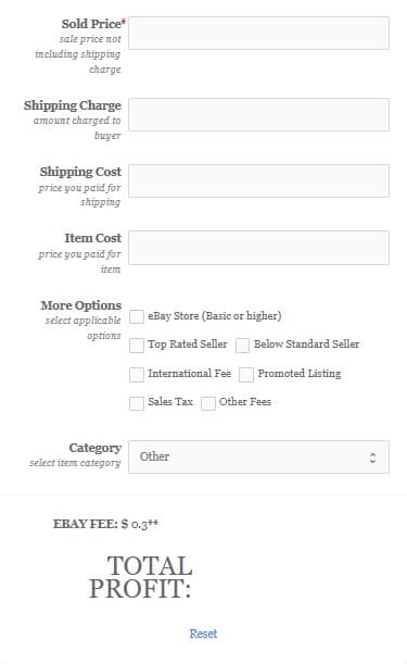 ebay profit calculator final fee