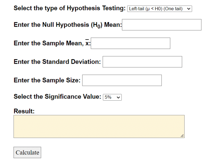 3 Best Hypothesis Testing Calculator - JSCalc Blog