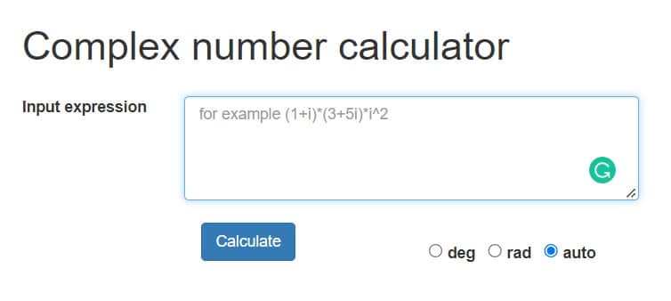 polar form calculator hackmath