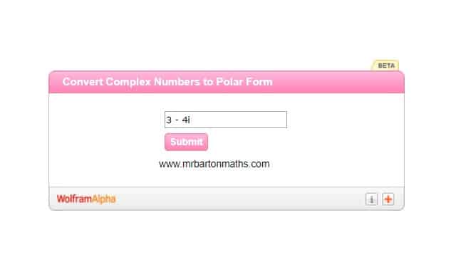 polar form calculator wolframalpha