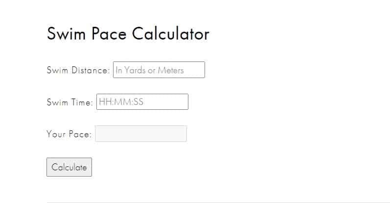 swim pace calculator liquid tri