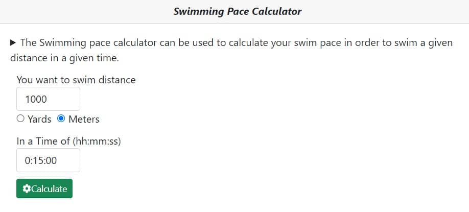 swim pace calculator swim bike run