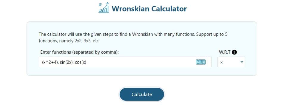wronskian calculator online