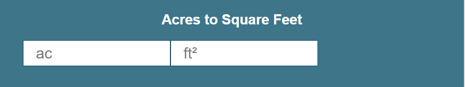 acres to feet calculator metric conversions
