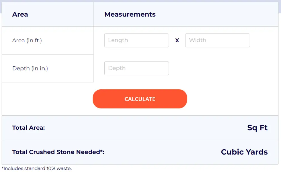 crushed stone calculator home advisor