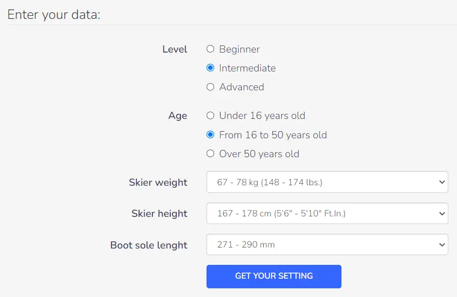 din setting calculator dincalculator.com