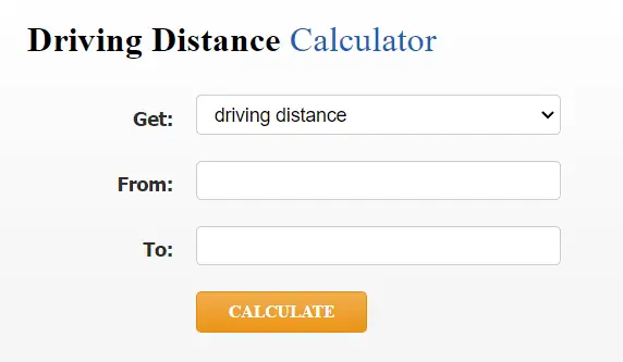 driving distance calculator travel math