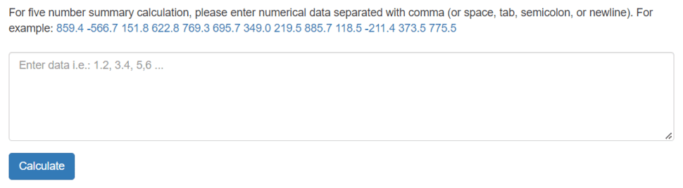 5 number deals summary calculator