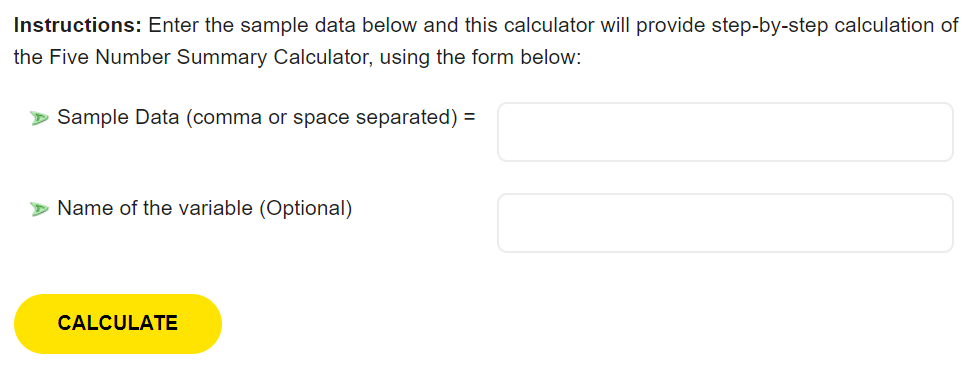 five number summary calculator math cracker