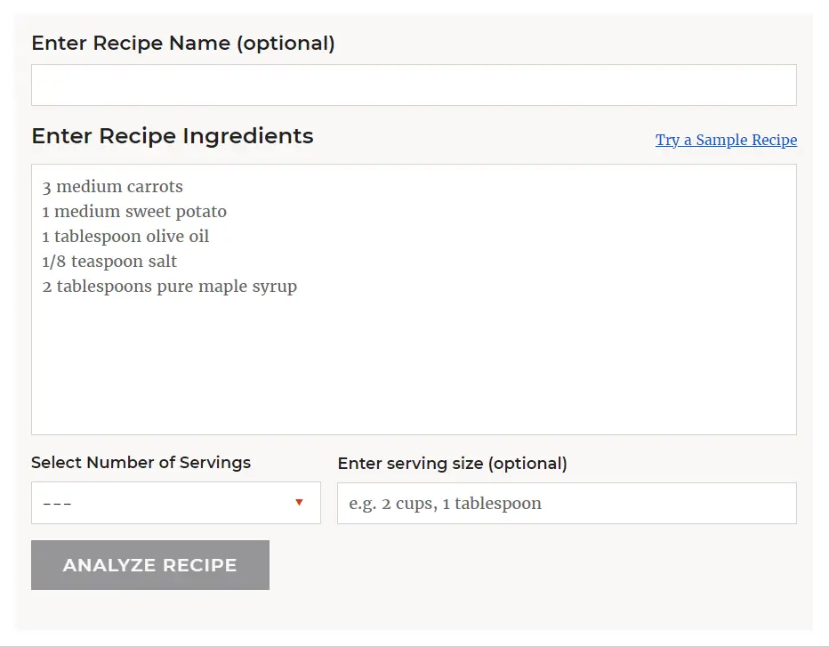 food nutrition calculator very well fit