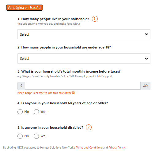 food stamp calculator hungersolutionsny.org