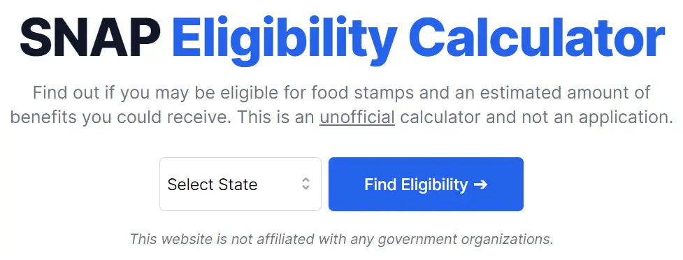 food stamp calculator snap screener