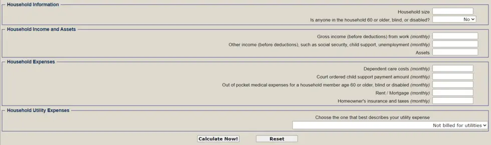 food stamp calculator state of illinois idhs snap calculator