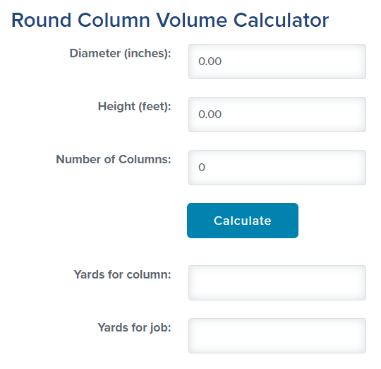 sakrete calculator sonotube