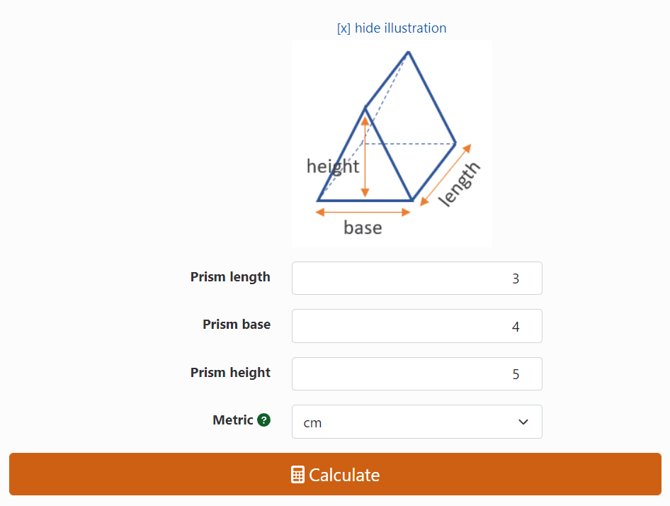 triangular prism volume calculator giga