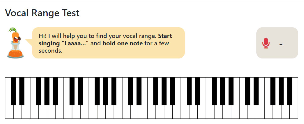 vocal range calculator singing carrots