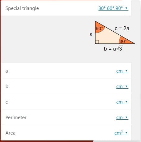 special right triangle calculator omni calculator 