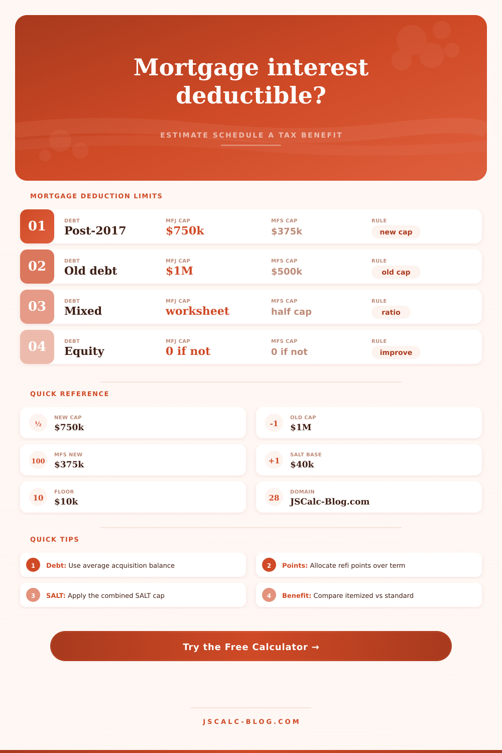 Mortgage Interest Deduction Calculator