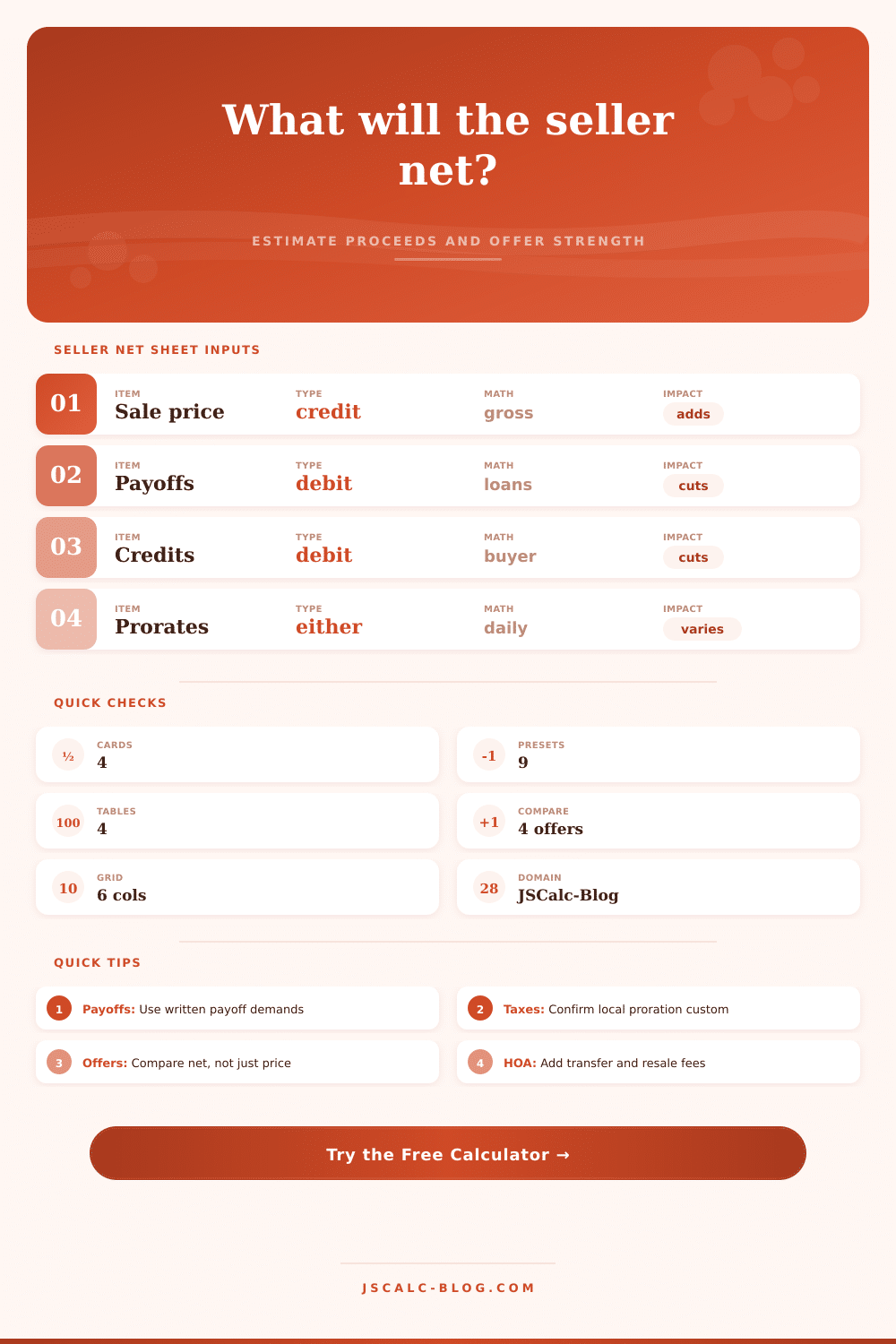 Seller Net Sheet Calculator