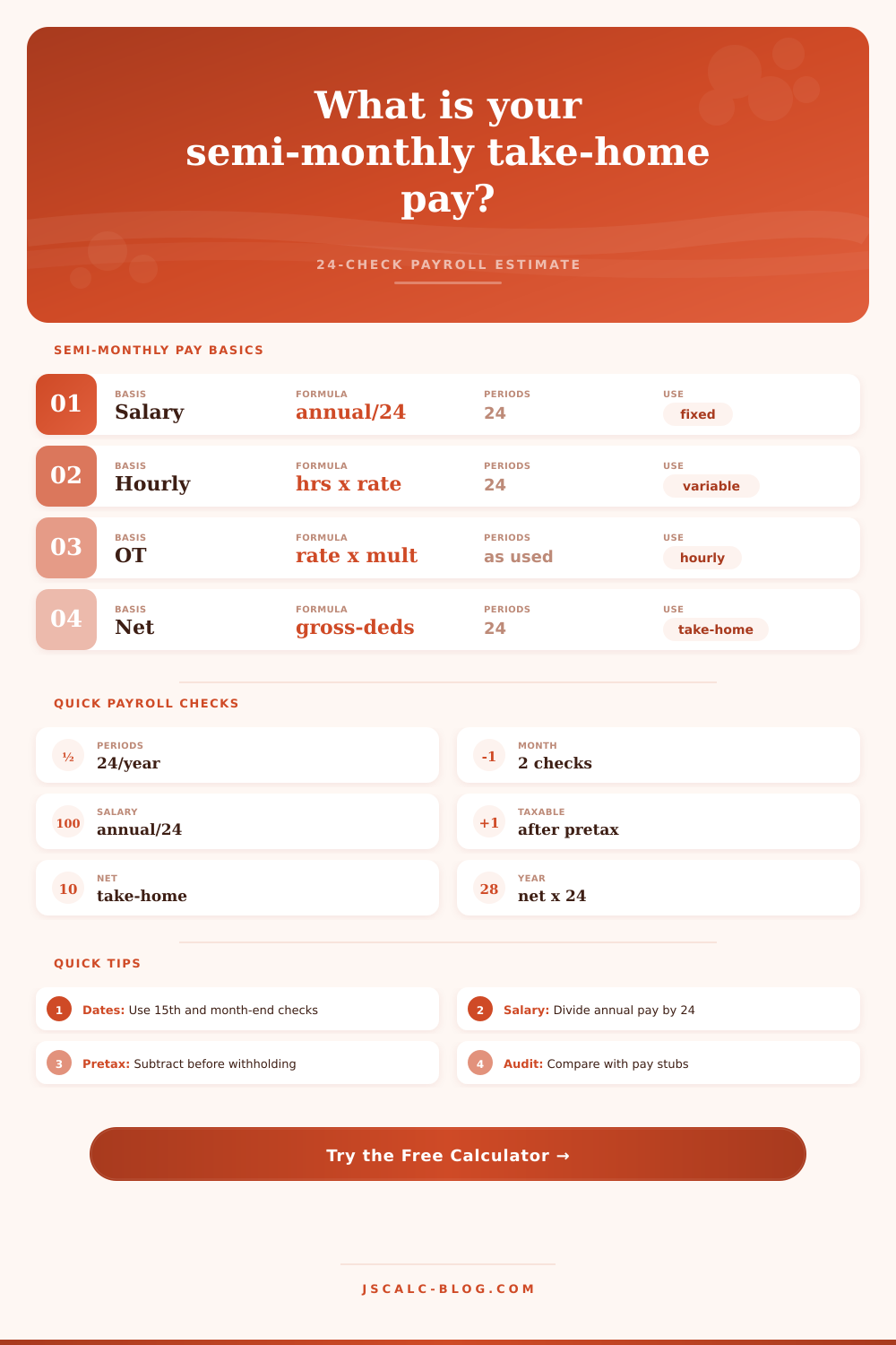 Semi-Monthly Pay Calculator